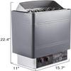 UIGJIOG Stainless Steel Electric Sauna Stove,Sauna Heater 3-9KW Dry Steam Bath Sauna Heater Stove 200V-240V with Internal Controller Sauna Room Home Hotel Spa Time Temp Adjustable,9KW view 3