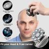 Electric Shaver Beard, 9D 6 in 1 Men's Shaver Bald Head Shaver with 9 Heads Professional Electric Shaver Bald Head Zero IPX7 Waterproof for Face Head Body Nose Ears view 3