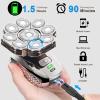 Electric Shaver Beard, 9D 6 in 1 Men's Shaver Bald Head Shaver with 9 Heads Professional Electric Shaver Bald Head Zero IPX7 Waterproof for Face Head Body Nose Ears view 4