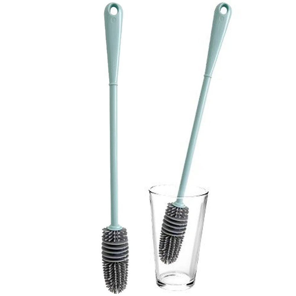 Silicone Cup Brush Long Handle Glass Cleaner Drink Wineglass Bottle Cup Scrubber Kitchen Cleaning Tool