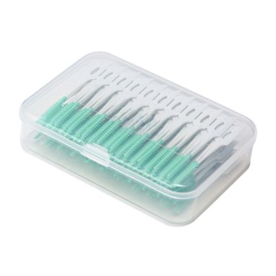 CADENABEAR interdental brushes 160 pcs Double Head Dental Floss Interdental Toothpick Brush Brush Teeth Stick Dental Oral Care Toothpicks Floss Pick tooth floss (Color : Green, Size : Taille unique)