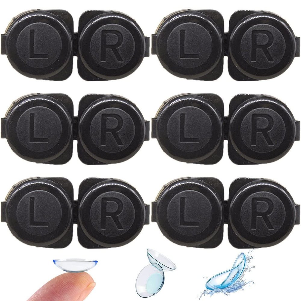Bemvp Simple Contact Lens Case 6pcs Cute Eyewear Box Contact Lens Travel Box Container Accessories for Lenses