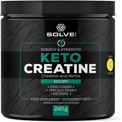 SOLVE Labs  Keto Creatine Monohydrate Powder with Plant Extracts  Micronized Creatine with Betaine, Fenugreek, Opuntia Fig, Ceylon Cinnamon Bark  Pure Creatine Supplement for Men & Women 240g