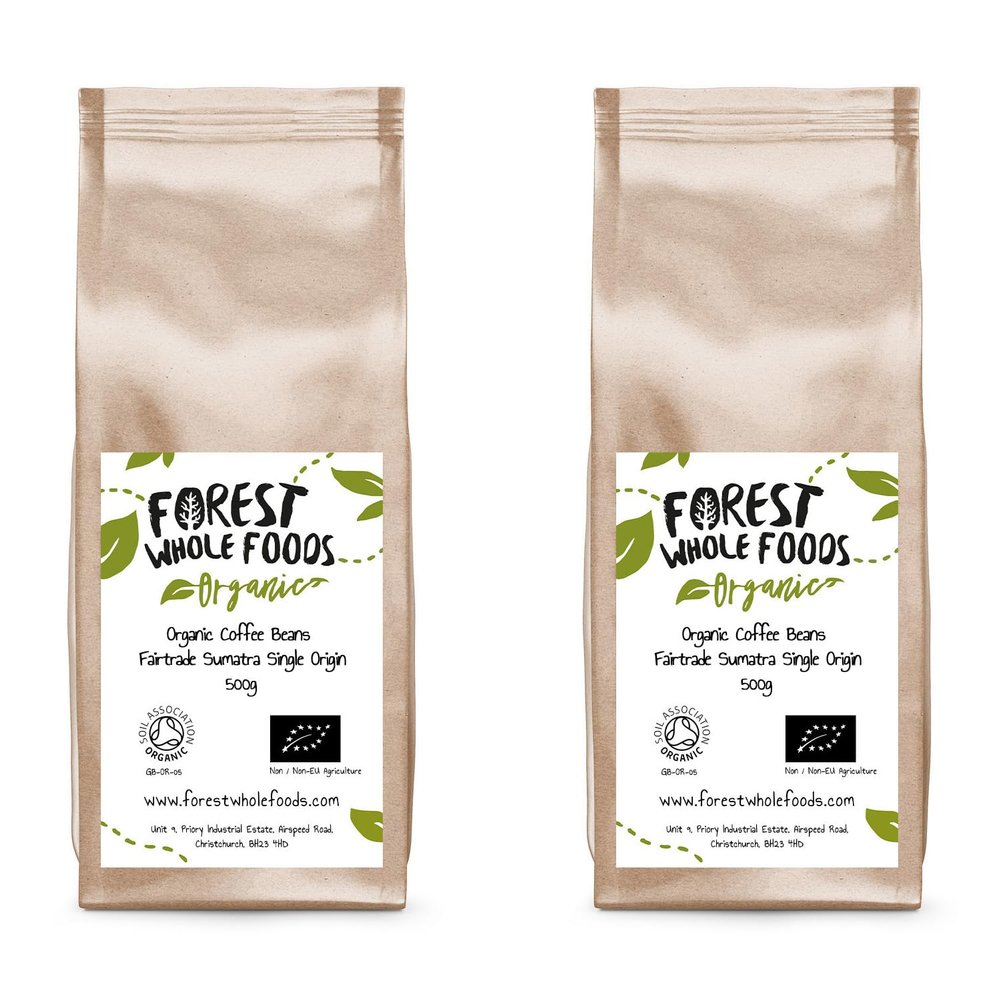 Organic Coffee Beans Fairtrade Sumatra Single Origin - Forest Whole Foods (1kg)