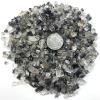 100gNatural Black Quartz Rutilated Stone Gravel Rock Crystal Hair Quartz Mineral Specimen Fish Tank Garden Decoration,100g 5-7mm view 4