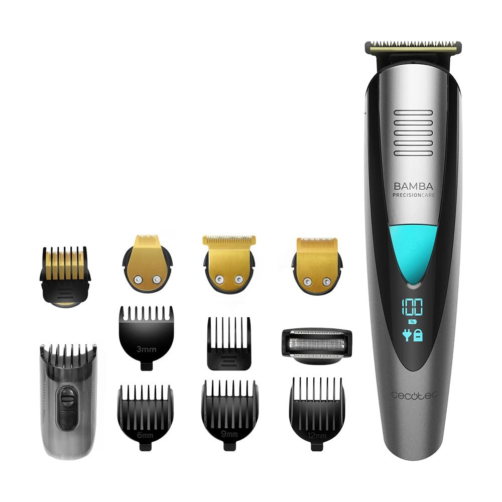 Cecotec Bamba PrecisionCare Pro Multifunction Shaver 5 in 1 Lithium Battery 60 Minutes Waterproof Titanium Coated IPX7 Wired Mode