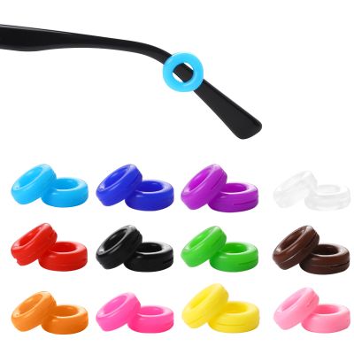 12 Pairs Round Glasses with Silicone Ear Grips and Cushions - Anti Slip Multicolor Ear Pads for Kids and Adults Sunglasses