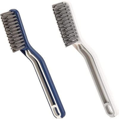 New Upgrade 2 in 1 Multifunctional Floor Seam Brush,Bathroom Window Gap Cleaning Brush Crack Brush With Hair Rubbish Clip,Bathroom Corner Gap Brush, for Wall Floor Tiles Window (2pcs)