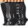DRESHOW Compression Socks for Men & Women Best Support for Athletic Running Flight Travel Cycling view 1
