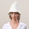 10X Sauna Hat Thicken Wool Felt Hair Protection Spa Sauna Accs For Bath Protection for sauna and banya lightweight white view 2