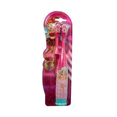 JELLIFY Kids Cartoon Printed Pink Electric Toothbrush Extra Soft Electric Battery Powered Toothbrush for Kids Pack of 1