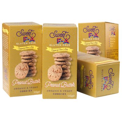 Hibvest Sweet FA Vegan & Gluten Free Cookies - 4 x 125g (Peanut Butter)