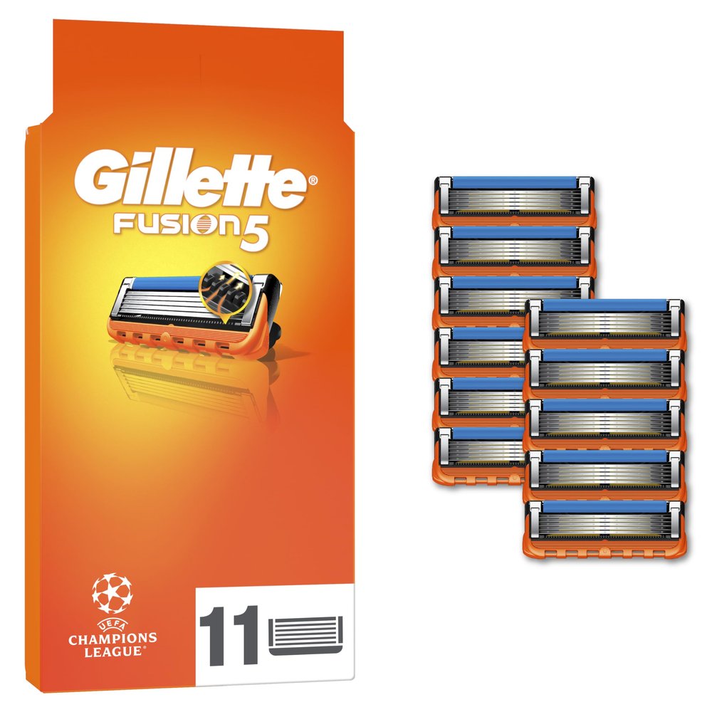 Gillette Fusion5 Blades, Men's Shaving Refills Pack of 11, Precision Trimmer, Anti-Friction Razor