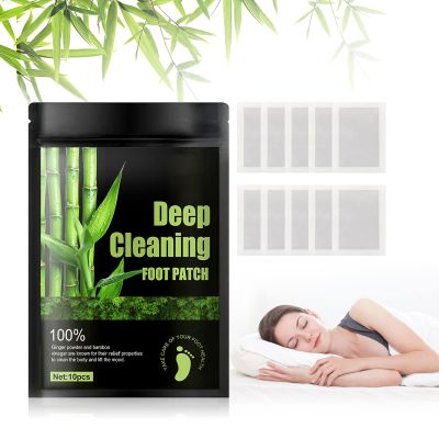 100% Natural Detox Foot Plaster Detoxification with Bamboo Vinegar and Ginger Powder, 10 Pieces for Removing Body Toxins