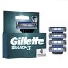 Gillette Mach3 Razor Blades Men, Pack of 4 Razor Blade Refills, Upgraded Lubrastrip for an Enhanced Glide, Fits all Mach3 Handles view 1