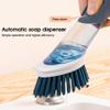 MACIMO Cleaning Brush With 4 Heads Soap Dispenser Refillable Washing Sponge Kitchen Brush With Stand (Color : Pink) view 3