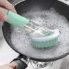 MACIMO Cleaning Tools Silicone Dish Brush For Kitchen Soap Dispenser Dishwashing Household Useful Things (Color : Yellow) view 4