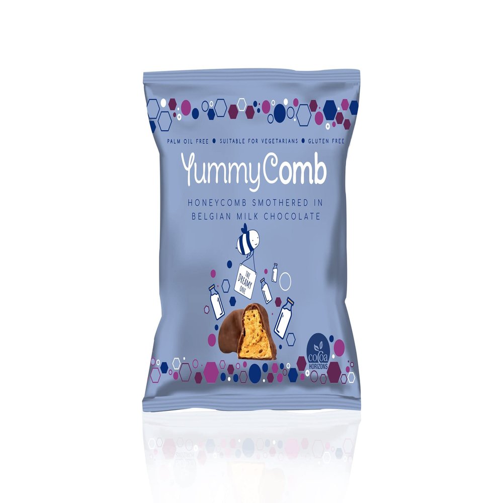 Yummycomb | Belgian Milk Chocolate Honeycomb Pocket Pack, 40g | Pack of 12