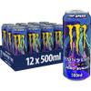 Monster Energy Top Speed Caffeinated Energy Drink with Refreshing Peach Nectarine Flavour - No Sugar and No Calories - in Practical Disposable Tins (12 x 500 ml) view 1
