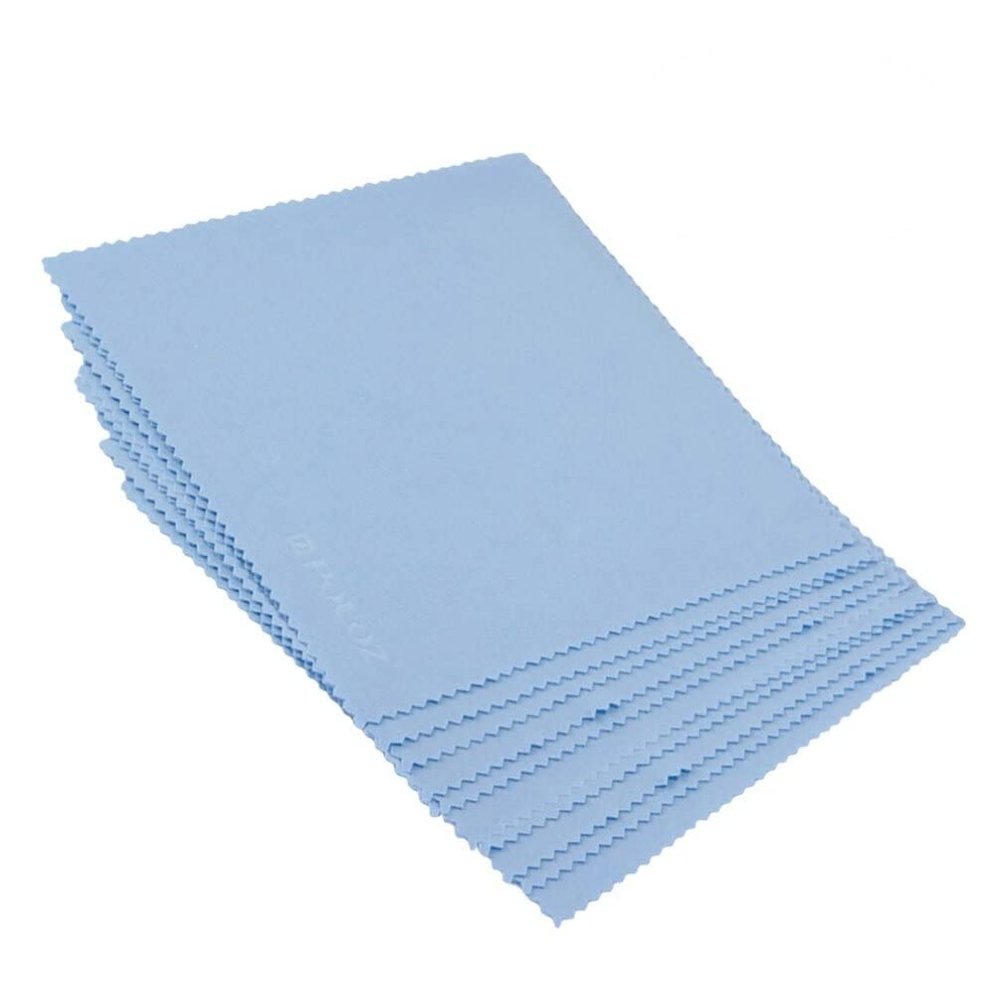 CORHAD 50pcs Microfiber Cleaning Cloths for Lens and Screen -Free Eyeglasses Care Cloths for Jewelry Camera Smartphones