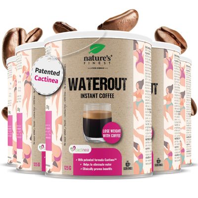 Nature's Finest by Nutrisslim WaterOut Coffee Powder, Vegan Arabica Detox Slim Coffee for Weight Support, Anti-Bloat, and Energy Boost, 125g