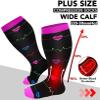 Cheeroyal 3 Pack Plus Size Compression Socks for Women and Men, 20-30mmhg Extra Large Wide Calf Knee High Stockings for Circulation Support (6XL, set2) view 3