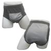 Men's Washable Incontinence Shorts Open Underwear Adults Patient Reusable Breathable Pant Diapers for Adults Prostate 500ml (XL, Black) view 1