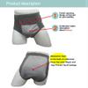 Men's Washable Incontinence Shorts Open Underwear Adults Patient Reusable Breathable Pant Diapers for Adults Prostate 500ml (XL, Black) view 2