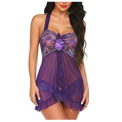 TURWXGSO Valentine's Day Women's Nightdress Plus Size Naughty Underwear Lace Chemise Lingerie Roleplay Exotic Sets Sexy Mesh Seductive Nighties Sleepwear Pajama Sets for Ladies