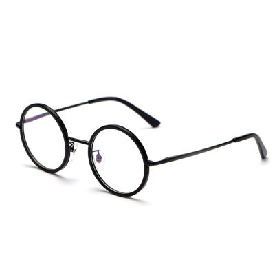 Reading Glasses for Women and Men, Retro Computer Eyeglasses, Fashion Round Glasses, with Spring Hinges (Color : Black, Size : 2.5)