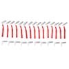 25Pcs L Shaped Push Pull Interdental Brush,Teeth Whitening Flossing Teeth Cleaning Brush Suitable for Oral Care (Red) view 1