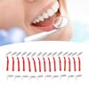 25Pcs L Shaped Push Pull Interdental Brush,Teeth Whitening Flossing Teeth Cleaning Brush Suitable for Oral Care (Red) view 3