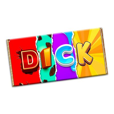 Dick Chocolate Bar Wrapper Novelty Gift Present Funny Rude Adult Insulting for Birthday Christmas Xmas Valentines (#1154) (with chocolate bar)