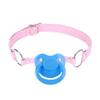 ABDL Adult Pacifier Gag - DDLG Dummy Gag for Adults - Light Pink with Blue Pacifier view 2