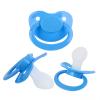 ABDL Adult Pacifier Gag - DDLG Dummy Gag for Adults - Light Pink with Blue Pacifier view 4