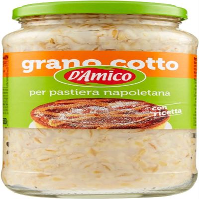 3X D'Amico Grano Cotto Cooked Grain for Napoletan Pastiera Italian Cakes Desserts 580gn