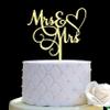 JIEEIN Mrs & Mrs Cake Topper-Wedding/ Anniversary Cake Topper,Gay and Lesbian,LGBT Marriage Union,Love is Love-Mirror Gold Acrylic view 1