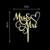 JIEEIN Mrs & Mrs Cake Topper-Wedding/ Anniversary Cake Topper,Gay and Lesbian,LGBT Marriage Union,Love is Love-Mirror Gold Acrylic view 4