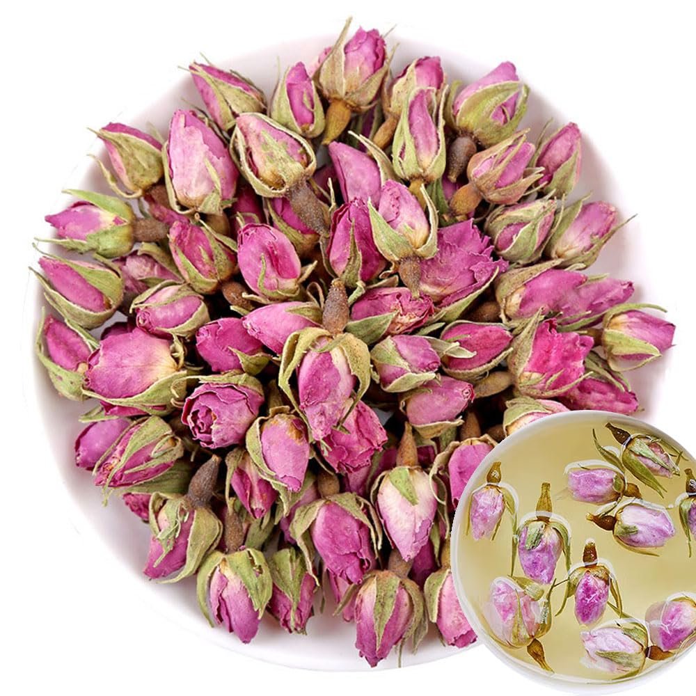 100% France Rose 50G/1.76oz Fresh, Non GMO Loose Leaf, Natural Dried Flowers Herbs for Soap Making, for Tea, Syrup, Drinks, Baking, DIY Beauty, Sachets & Fresh Fragrance