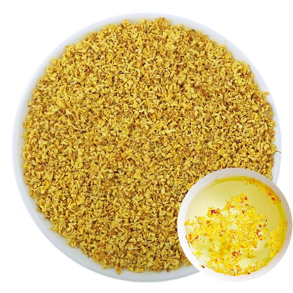100% Osmanthus 40G/1.41oz Fresh, Non GMO Loose Leaf , Natural Dried Flowers Herbs for Soap Making, Syrup, Drinks, Baking, DIY Beauty, Sachets & Fresh Fragrance