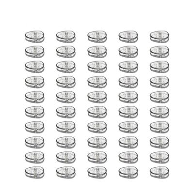 25 Pairs 14x7 15x9MM Silicone Nose Pads for Glasses Clear Gold Anti-Slip Nose Pads Soft Eye Care Tools Eyeglasses Accessories-15x9mm Transparent