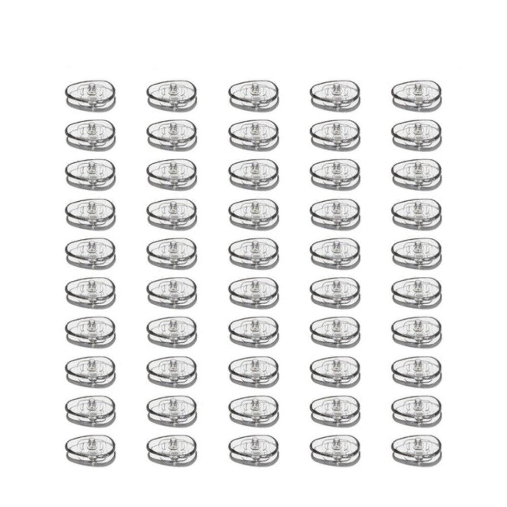 25 Pairs 14x7 15x9MM Silicone Nose Pads for Glasses Clear Gold Anti-Slip Nose Pads Soft Eye Care Tools Eyeglasses Accessories-15x9mm Transparent