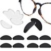 25Pairs Glasses Nose Pads Adhesive Silicone Nose Pads Non-Slip White Thin Nosepads for Glasses Eyeglasses Eyewear Accessories-25Pairs Black,China view 2