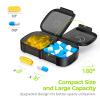AUVON Pill Box Organiser, XL Weekly Pill Box 7 Day 2 Times a Day with One-Side Large Opening Design for Easy Filling, Tablet Organiser with Black Privacy Protection for Medication/Vitamins/Fish Oils view 2