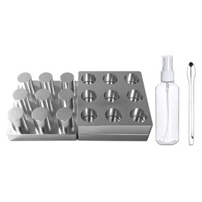 Pill Maker, Tablet Making Machine, Pill Press Mold, Aluminum Hand Tool, Tablet Mould Tool, Domestic Home Use 9/25 Holes (9 Holes (12mm))