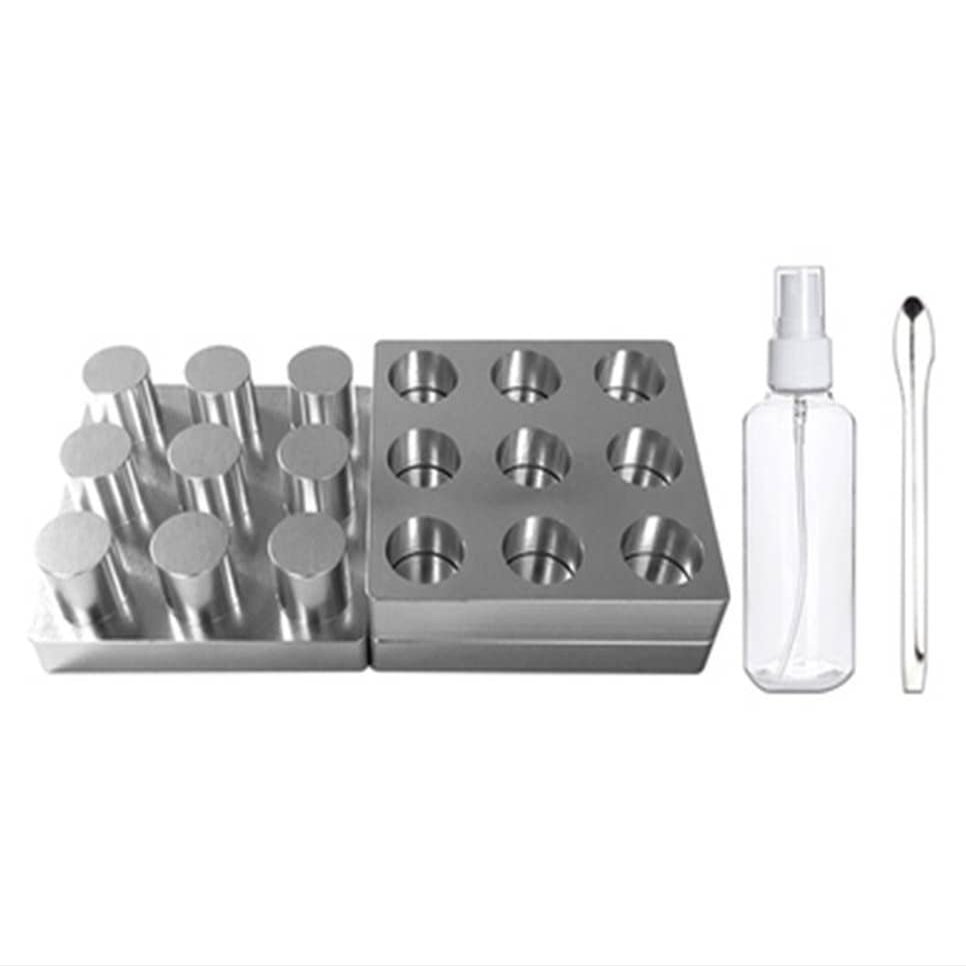 Pill Maker, Tablet Making Machine, Pill Press Mold, Aluminum Hand Tool, Tablet Mould Tool, Domestic Home Use 9/25 Holes (9 Holes (12mm))
