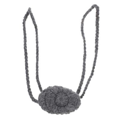 Milisten Handmade Wool Nose Warmer Mask Furry Nose Warmer for Cold Weather Mask Grey)