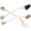 3Pcs Brush pan artifact gas stove cleaner dish scrubber brush stove cleaner for gas burner metal rust remover scrub brush for dishes kitchen wire brush white Gas stoves plastic view 1