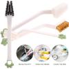 3Pcs Brush pan artifact gas stove cleaner dish scrubber brush stove cleaner for gas burner metal rust remover scrub brush for dishes kitchen wire brush white Gas stoves plastic view 4