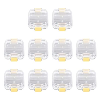 10Pcs Plastic Denture Tooth Box with Film High Denture Box Dental Implant Membrane Tooth Box